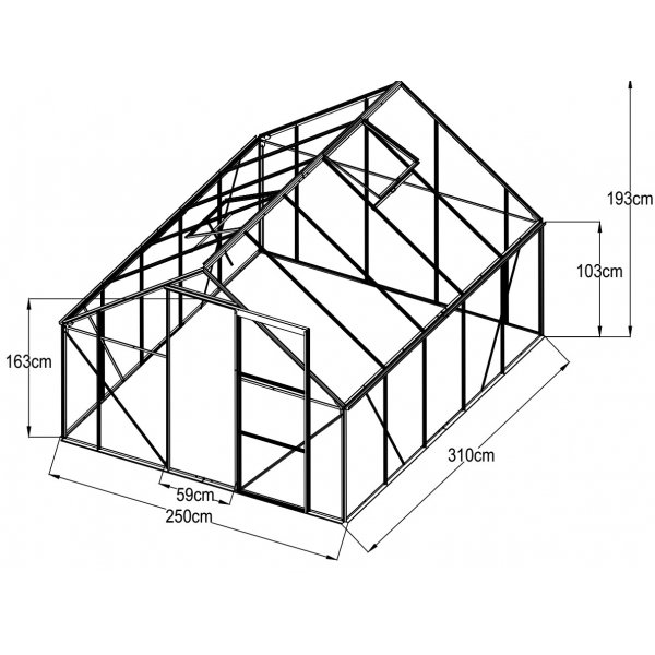 Drivhus Walk-in - 7,8 m�