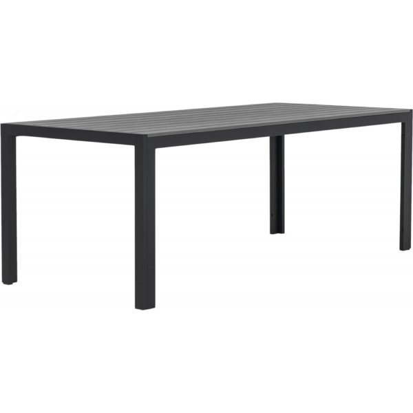 Utendrs spisegruppe - Las Vegas & Svea | Sort aluminium | Stoler med 8 posisjoner