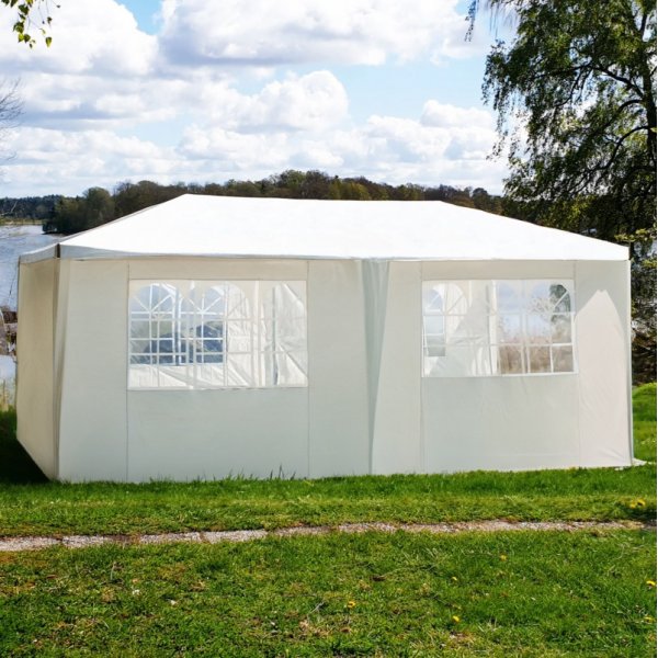 Partytelt 3×6 m med vegger | Hvitt Partytelt 3×6 m med vegger | Hvitt