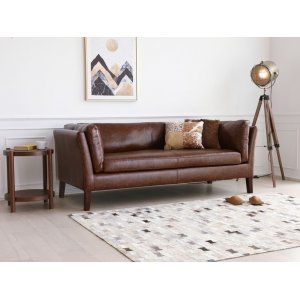 Sofa 3-seter brun vintage PU 198 cm - Heritage Sofa 3-seter brun vintage PU 198 cm - Heritage