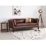 1 Sofa 3-seter brun vintage PU 198 cm - Heritage