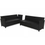 Hjrnesofa Lagos med bord - Mrkegr/gr melert