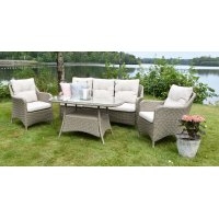 Hällestrand loungegruppe i kunstrotting - Naturfarget Hällestrand loungegruppe i kunstrotting - Naturfarget