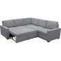 Hjørnesofa Belissa med sengefunksjon og oppbevaring - 235x235 cm - mørkegrå Hjørnesofa Belissa med sengefunksjon og oppbevaring - 235x235 cm - mørkegrå