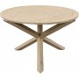 Salt rundt spisebord i gr teak - 120 cm diameter