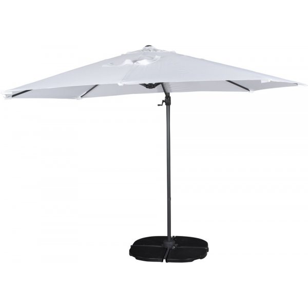 Lerhaga parasoll 3m � Svart/hvit