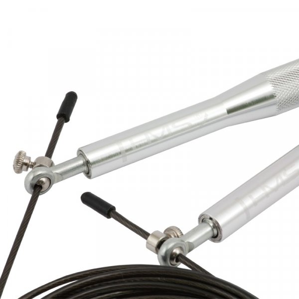 Speed tau med kulelager (st�lkabler og aluminiumsh�ndtak) s�lvfarget | svart