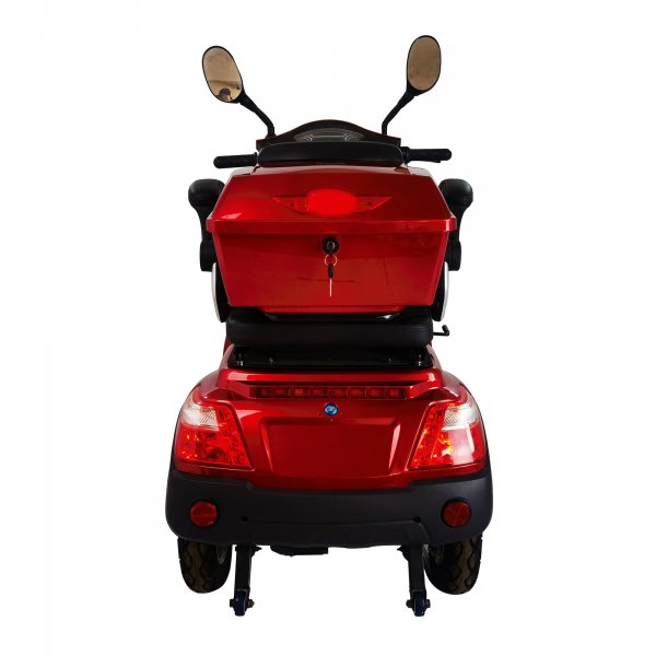 Tur-scooter med 4 hjul - svart & rød 1000W Tur-scooter med 4 hjul - svart & rød 1000W