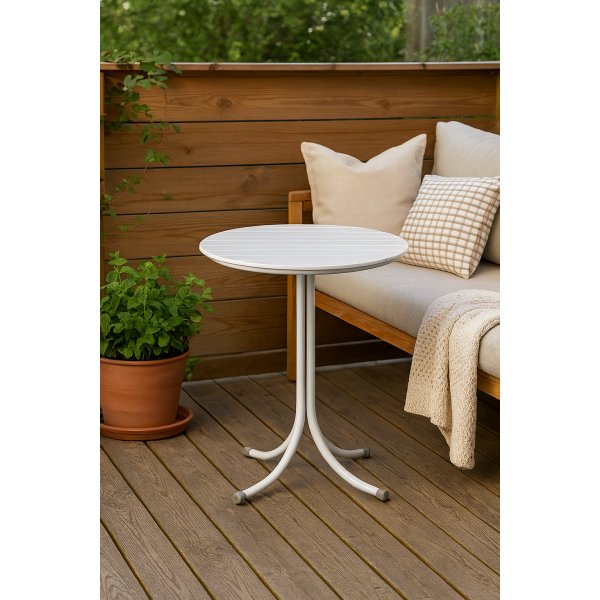 Utebord 70 cm Hvitt - Holmsund