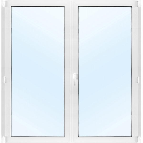 Dobbel balkongdr PVC 3-lags - Innadslende med vippefunksjon - U-verdi 0,96