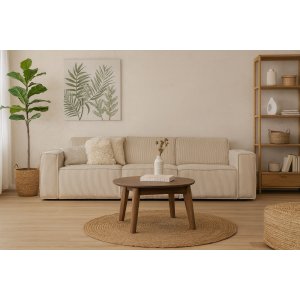 Kordfløyelssofa 310 cm Beige Kordfløyelssofa 310 cm Beige