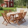 Hagespisesett sammenleggbart naturbord og 6 stoler - FSC-sertifisert + Flekkfjerner for m�bler