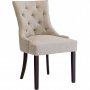Tuva stol beige med brune ben