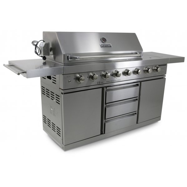Stor gassgrill i rustfritt stl i New Orleans