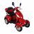 Tur-scooter med 4 hjul - svart & rød 1000W