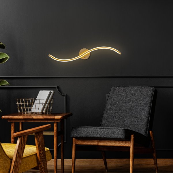 Vegglampe Gull