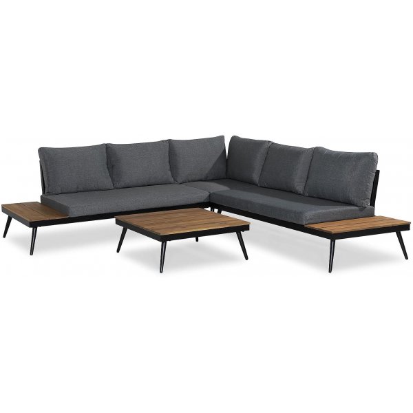 Amalfi Lounge gruppe - Acacia/Sort/Gr