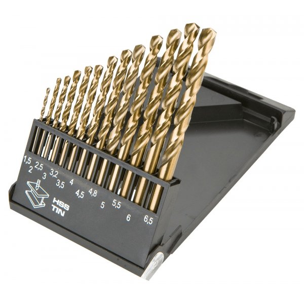 Borrsats HSS-TiN, 1,5 - 6,5 mm, 13 deler