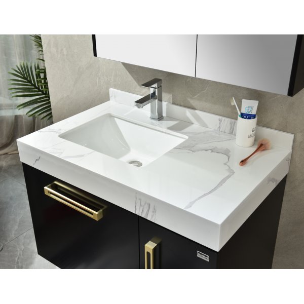 Baderomsmbler Acapulco - Sort & messing + Toalettpapirholder