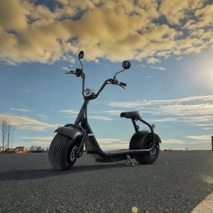 Fat Scooter 2000W LG litiumbatteri - 13 Ah | Matt svart Fat Scooter 2000W LG litiumbatteri - 13 Ah | Matt svart