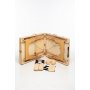 Massasjebord med treben - 2 soner - Beige
