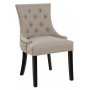 Tuva spisestuestol beige med m�rkebrune ben