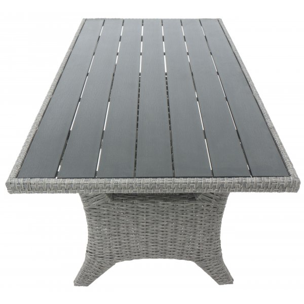 Tor utendørs sofasett med rotting spisebord - Grå syntetisk rotting Tor utendørs sofasett med rotting spisebord - Grå syntetisk rotting