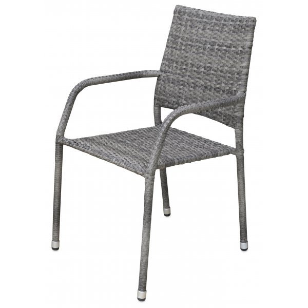 Utendrs spisegruppe - Las Vegas og Ida | Beige og gr | 6 stabelbare stoler