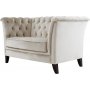 Lenestol i chesterfield beige fl�yel - Milton