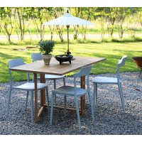 Spisegruppe Saltö teak: Klaffbord i teak inkl. 4 stk. Abbe stoler Spisegruppe Saltö teak: Klaffbord i teak inkl. 4 stk. Abbe stoler