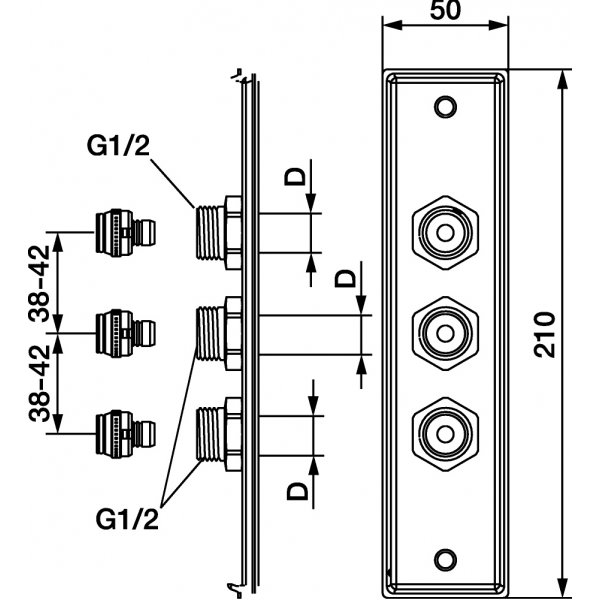 FM Mattsson Trerrs veggbrikke for PEX/Alupex