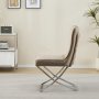 Stol med kromben - beige fl�yel - Luksus