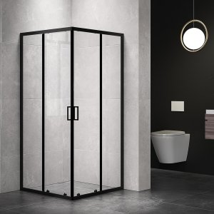 Dusjkabinett 80x190cm | Skyvedør | Moderne design | Svart Dusjkabinett 80x190cm | Skyvedør | Moderne design | Svart