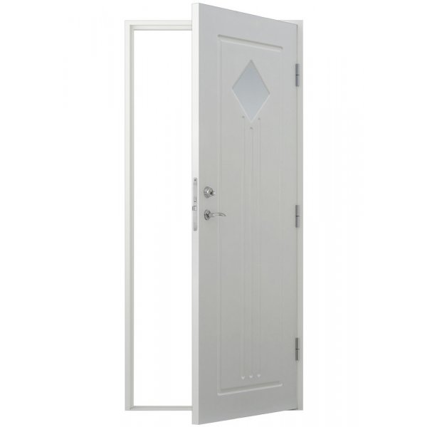 Ytterdør Oslo med vindu - klart glass + Håndtakspakke Ytterdør Oslo med vindu - klart glass + Håndtakspakke