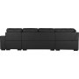 Solna U-sofa i svart PU A3D Solna U-sofa i svart PU A3D