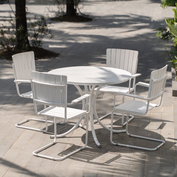 Sandby spisegruppe bord inkl. 4 stoler - Hvit