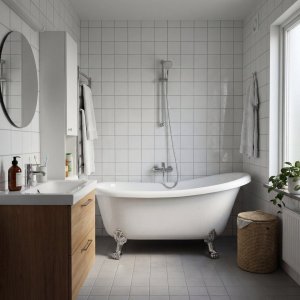 Frittst�ende badekar med klof�tter 160�74 cm - Kapolei