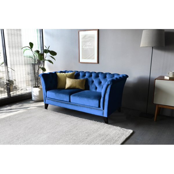 Sofa 2-seter Chesterfield bl� - Milton