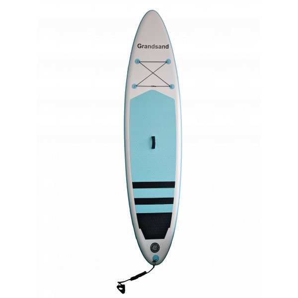 SUP-padlebrett 320 cm svart/bl� | Oppbl�sbart st�-opp-padlebrett med tilbeh�r