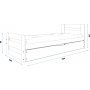 Juniorseng Ernie med oppbevaring 90 cm - Furu