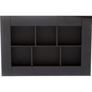 Trivas svart bokhylle veggmontert 90x60 cm