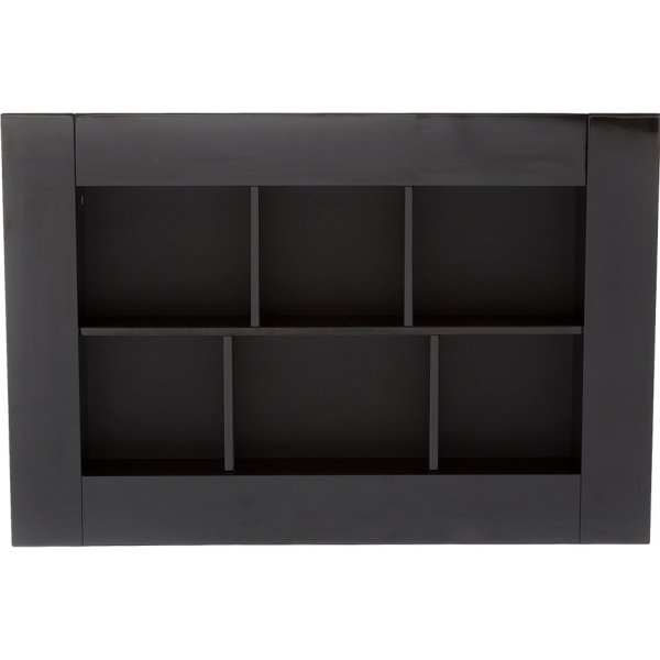 Trivas svart bokhylle veggmontert 90x60 cm