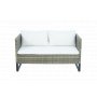 Hjørnesofasett grå kunstrottingsofa med bord og puteboks + Flekkfjerner for møbler Hjørnesofasett grå kunstrottingsofa med bord og puteboks + Flekkfjerner for møbler