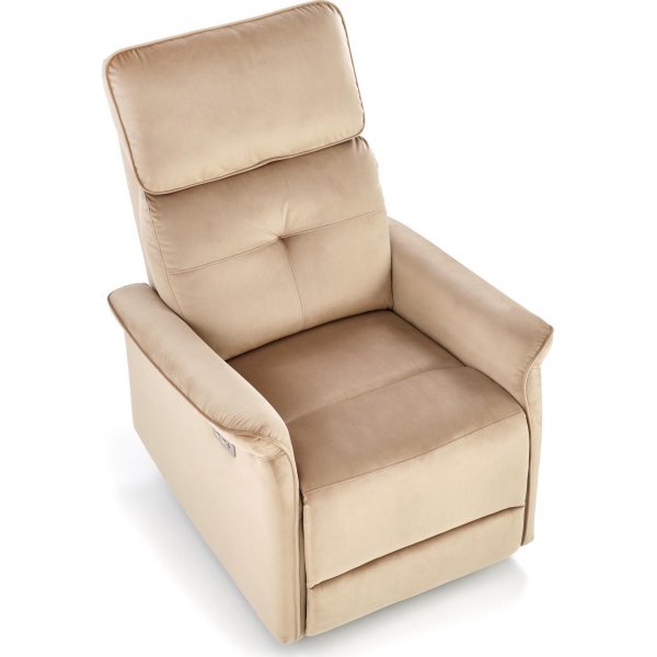 Semir elektrisk hvilestol med USB - beige fl�yel