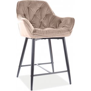 Barkrakk i beige fløyel Barkrakk i beige fløyel