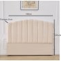 Sengegavl buet beige 160 x 125 cm - Laholm