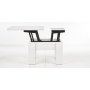 Serafin justerbart salongbord 80-160 x 80 cm - Hvit