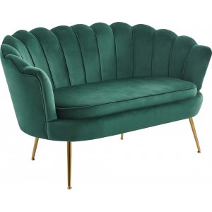 2-seters sofa gr�nn/messing - Kingsley