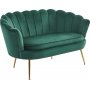 1 2-seters sofa grønn/messing - Kingsley