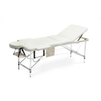 Bred massasjebbenk med metallben - 3 soner - Beige Bred massasjebbenk med metallben - 3 soner - Beige